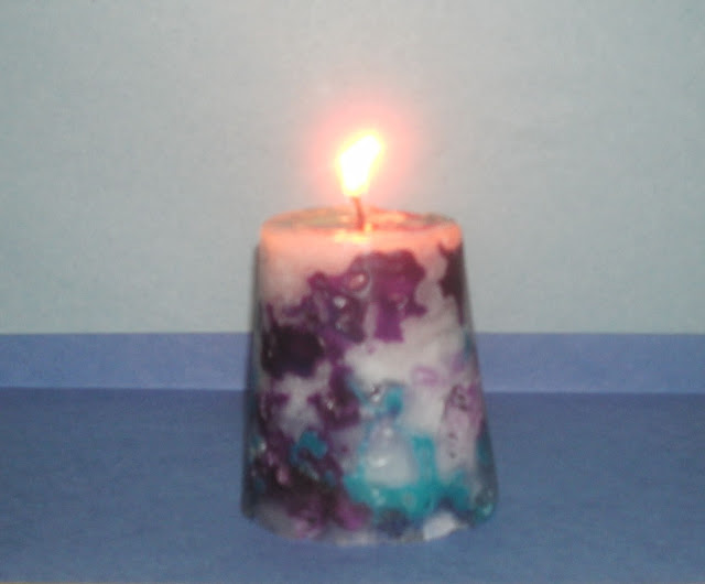 Craftastic Making Fire and Ice Candles Outnumbered 3 to 1