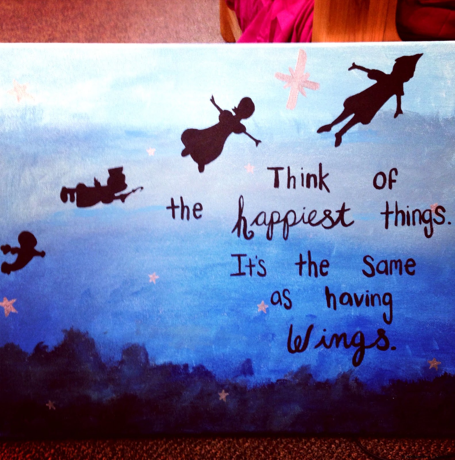 Peter Pan Quote Canvas Painting Peter Pan Quote Canvas Painting