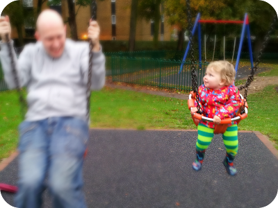 doting on daddy, father and son in park, adoring father