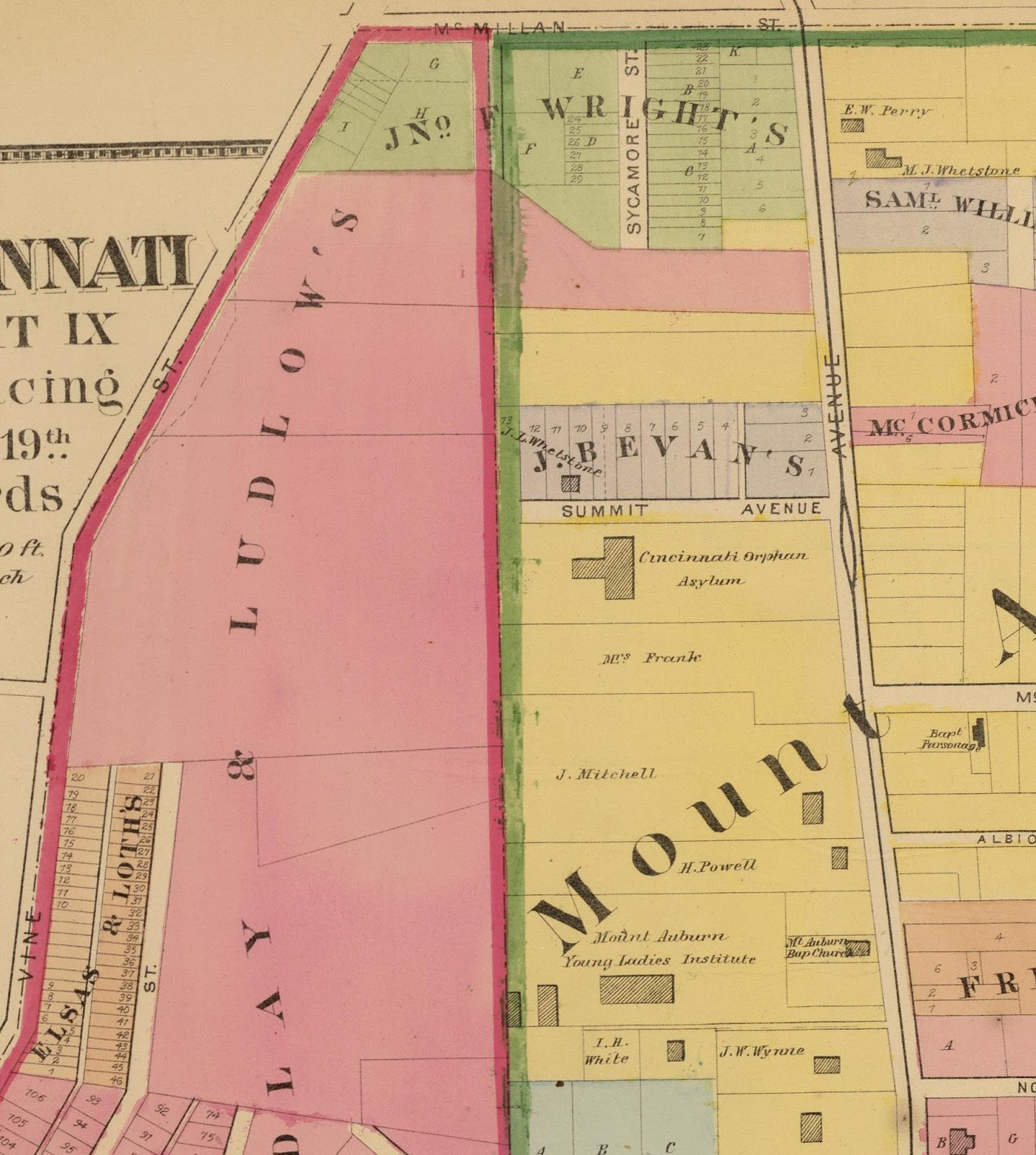 Digging Cincinnati History Inwood Park, Mt. Auburn