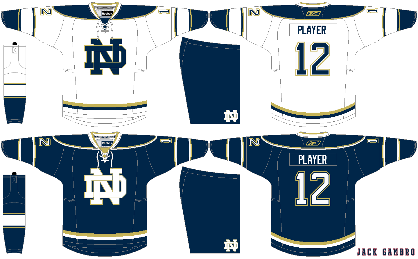 notre dame hockey uniforms