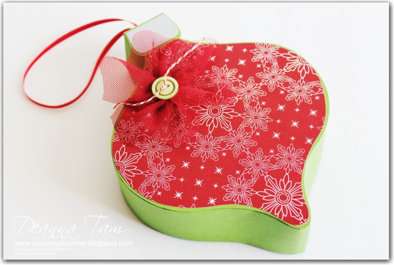 De Stampin' Corner: 12 Christmas Keepsake Boxes Tutorials 2012- Ornament 3