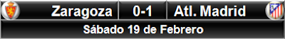 Real Zaragoza 0-1 Atlético Madrid