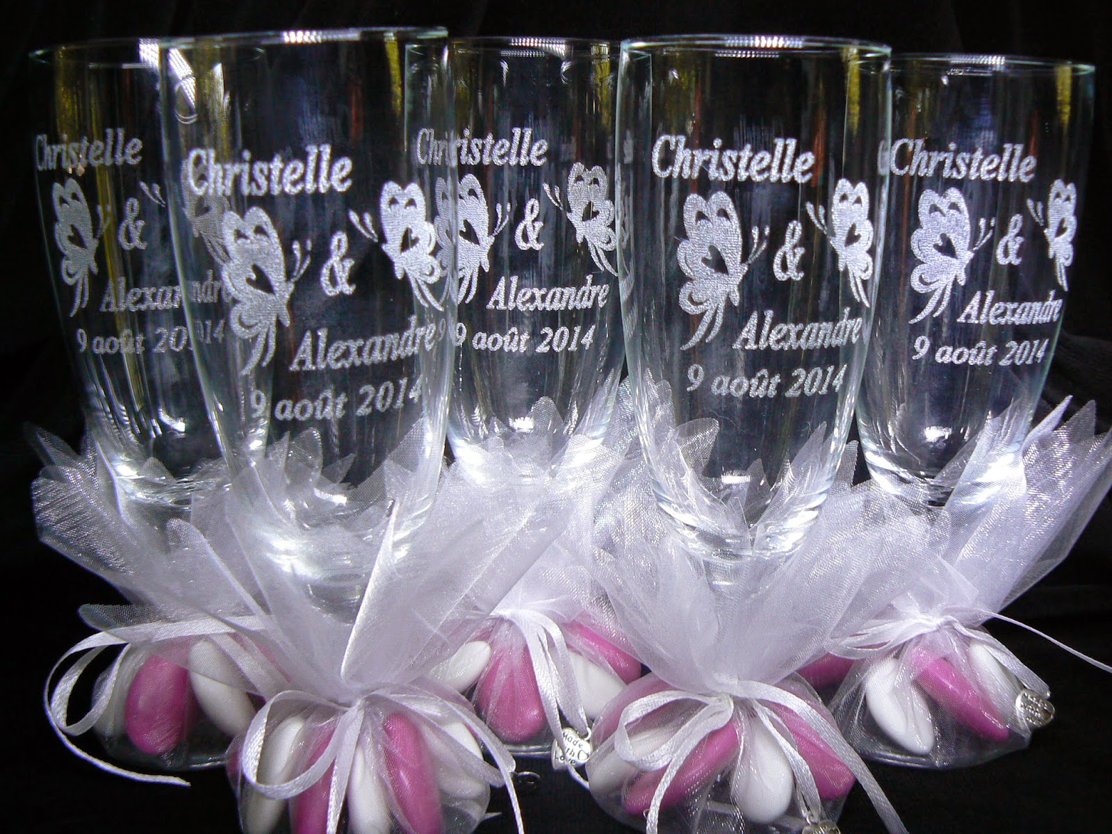 GRAVURE SUR VERRE,1.48€ Verre gravé,flute gravée,mariage,bapteme,cadeau