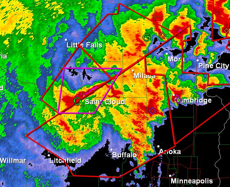 Paul Douglas St. Cloud Times Forecast Tornado Warning St. Cloud Metro Area Until 645 pm