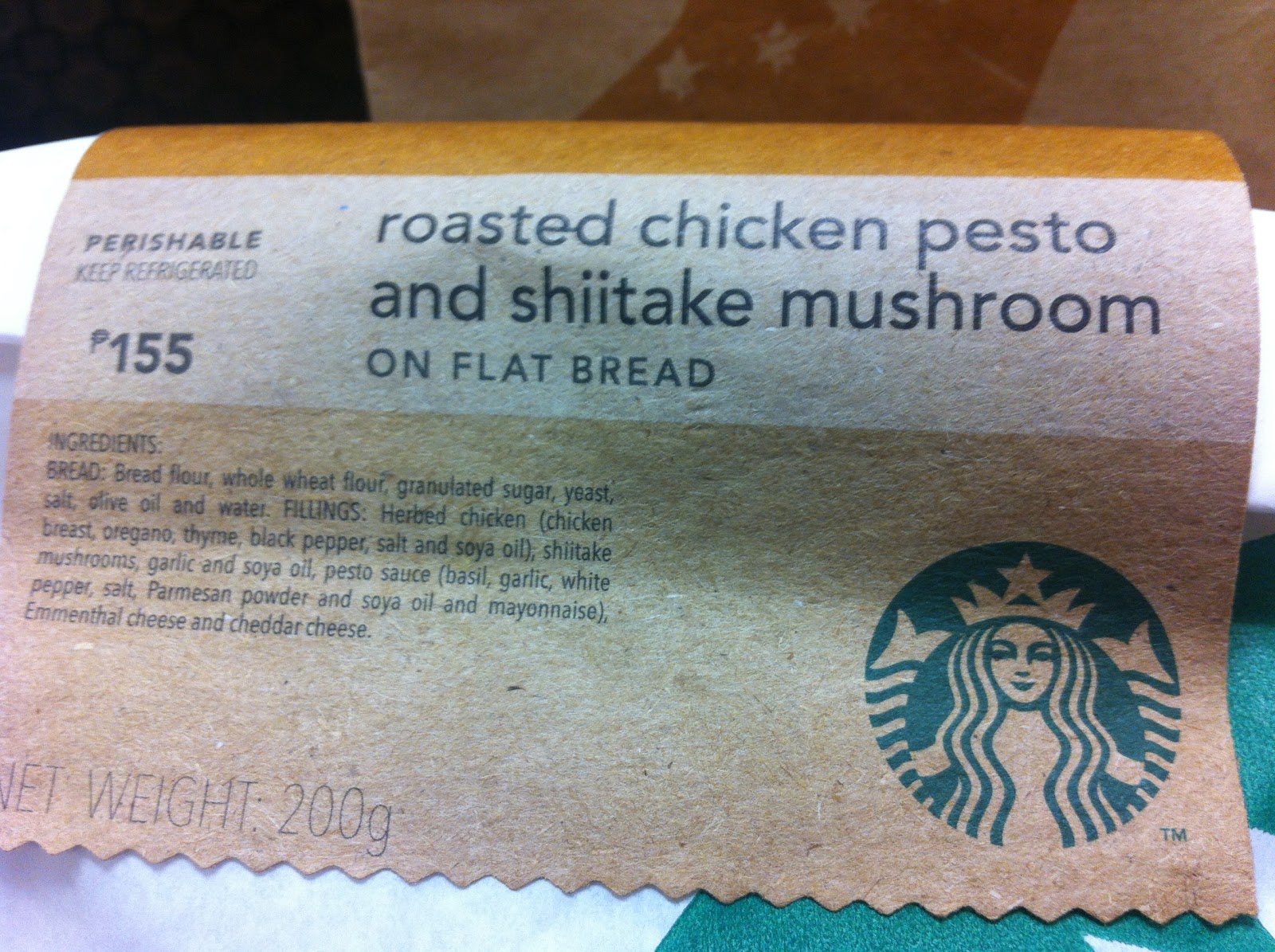 tetadventurer Starbucks Roasted Pesto and Shiitake Mushroom