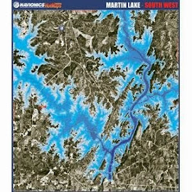 Navionics Paper Map Martin Lake - South West Alabama