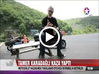 İki kolu kırılan Tamer Karadağlı'nın kaskı belkide hayatını kurtardı