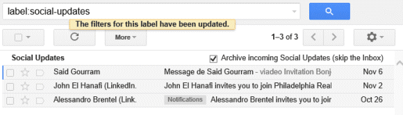 Archive Social Updates Other Gmail