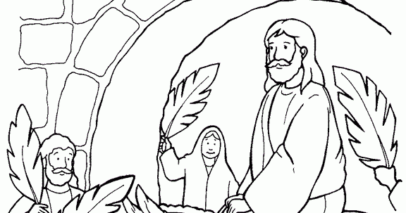 Imagenes Cristianas Para Colorear Dibujo De Entrada Triunfal A
