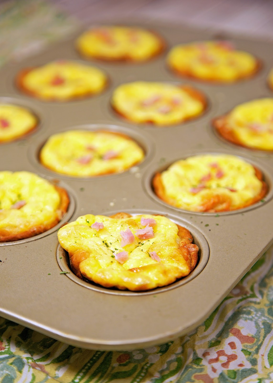 Ham & Cheese Biscuit Quiches Plain Chicken