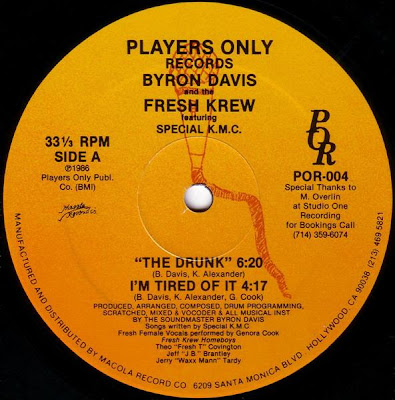 Byron Davis And The Fresh Krew – The Drunk (1986, VLS, 192)