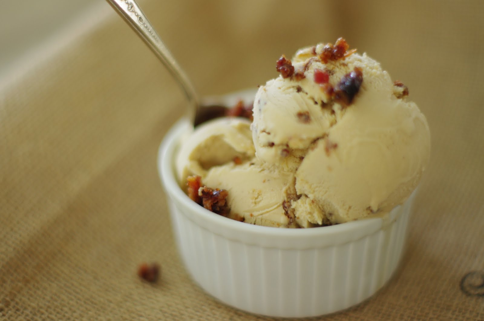 M Cubed Candied Bacon Ice Cream