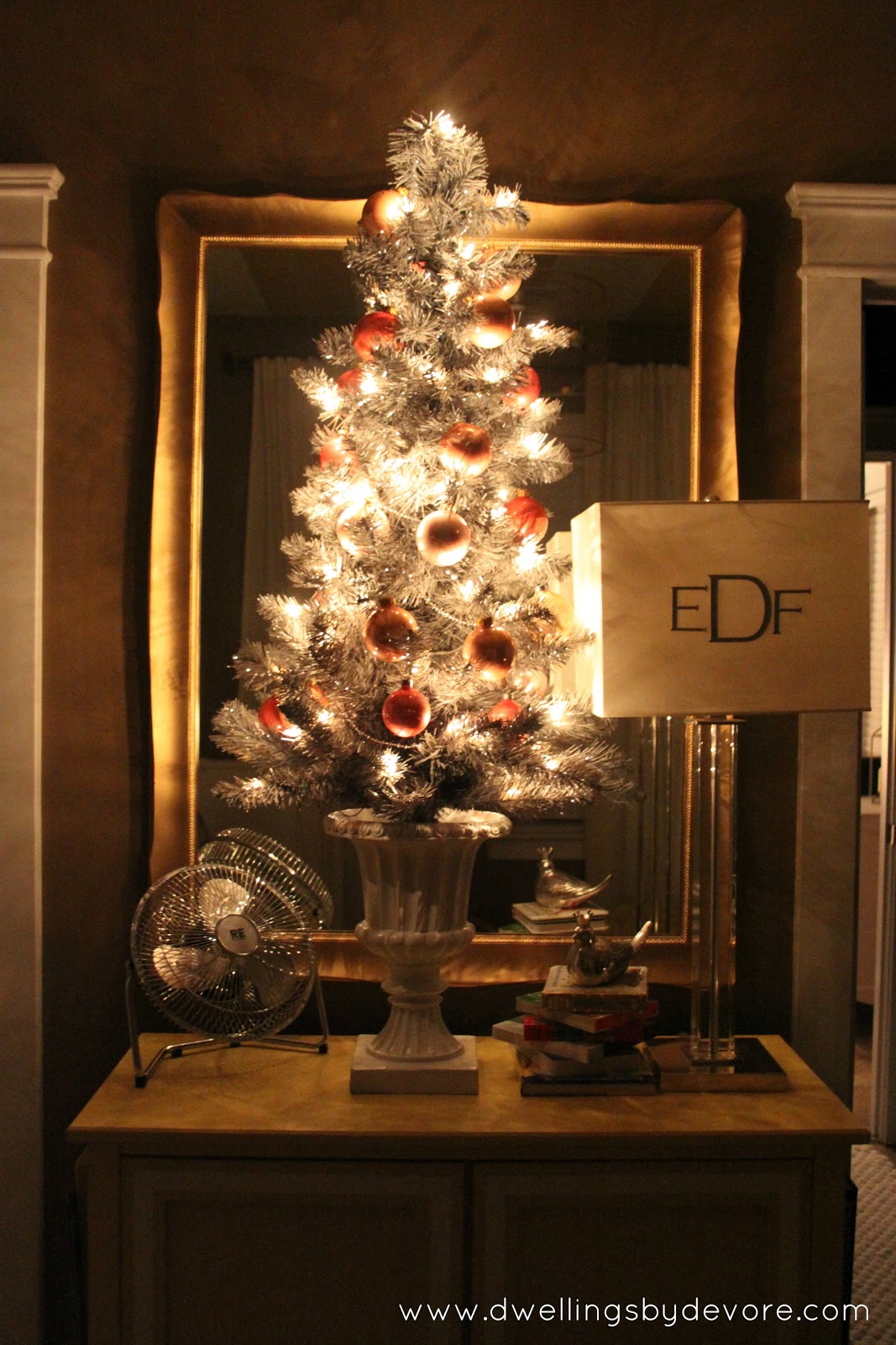 Dwellings By DeVore Pink and Gray baby girl Christmas tree