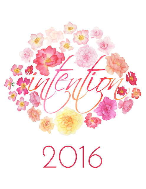 word of the year, intention, watercolor roses, Anne Butera, My Giant Strawberry