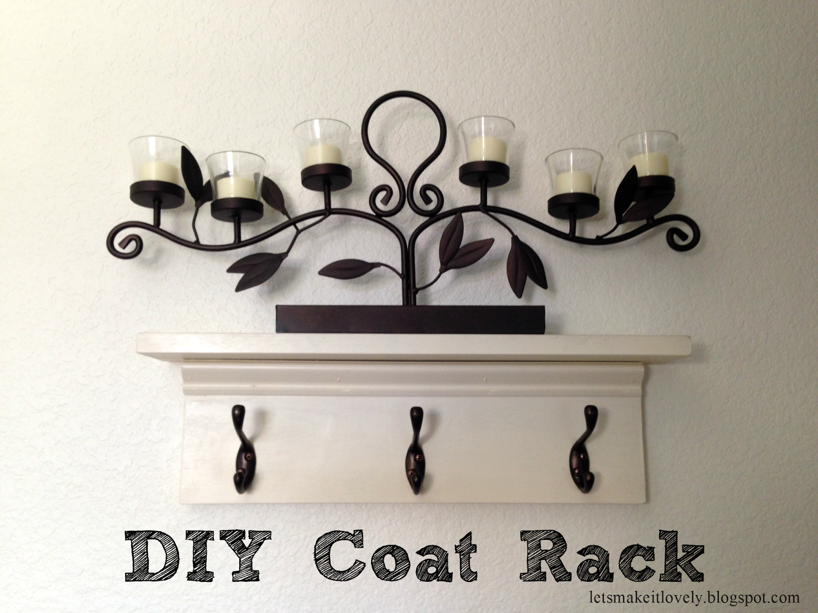 Let's make it lovely DIY Entryway Coat Rack