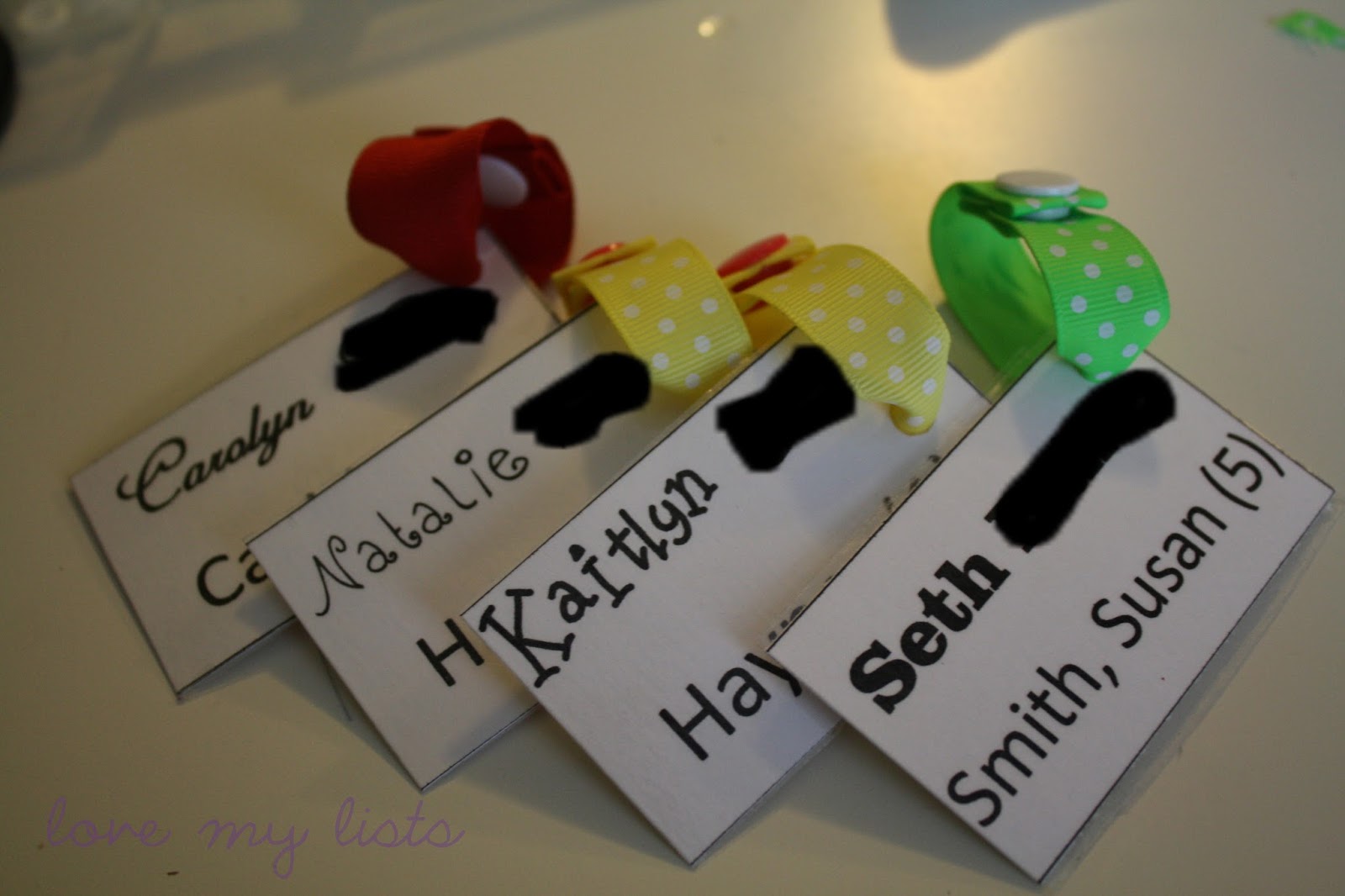 Love my Lists Lunch Box Tags