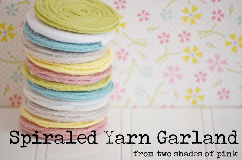 Two Shades of Pink Spiraled Yarn Circle Garland