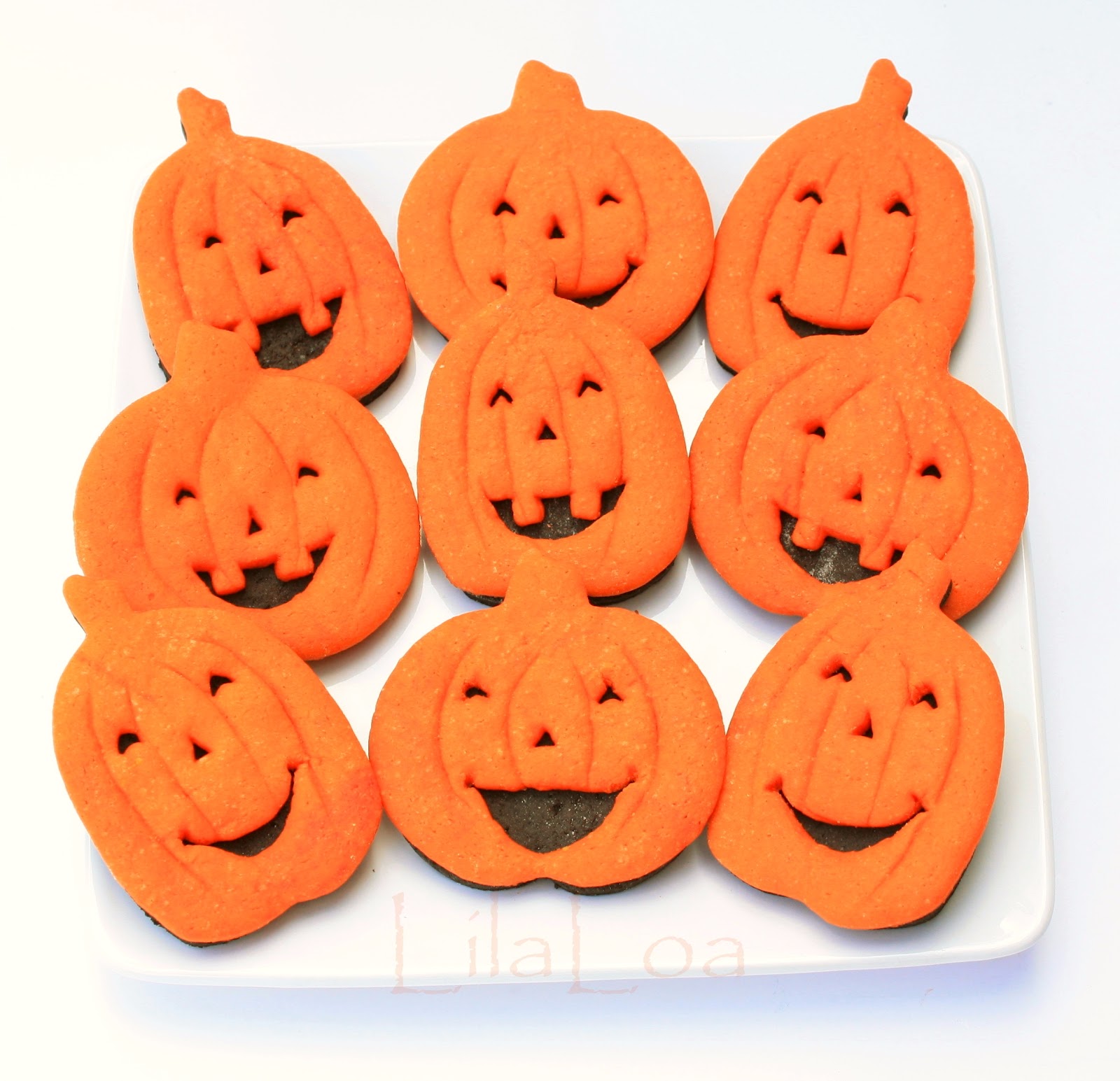 No Icing JackOLantern Cookies