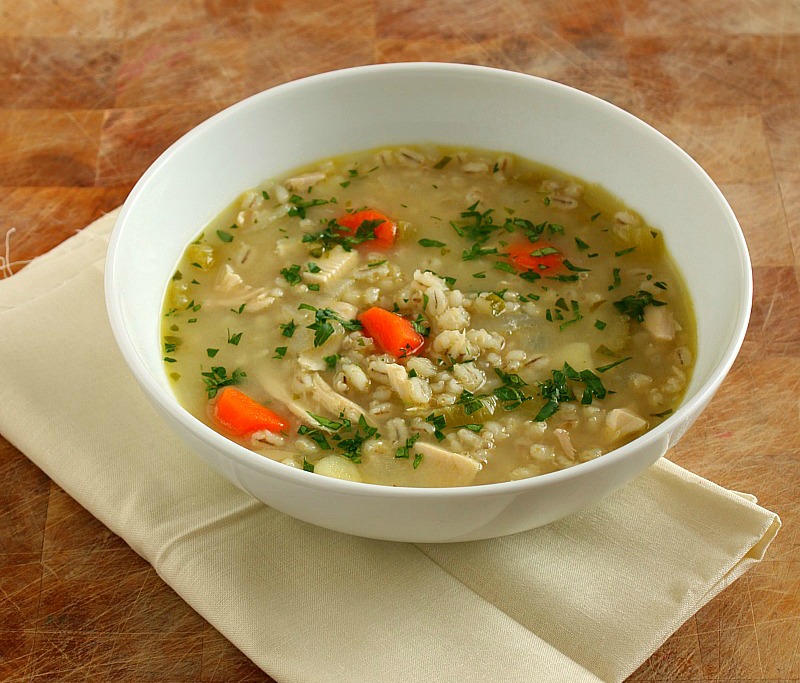 Vanilla Clouds and Lemon Drops Chicken, Vegetable & Barley Soup