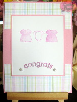 Handmade Card - Congrats Baby in Pink