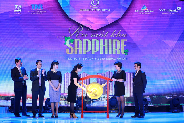 Ra mắt khu Sapphire Goldmark City lại tiếp tục dẫn đầu lượng căn hộ bán ra cuối năm 2015