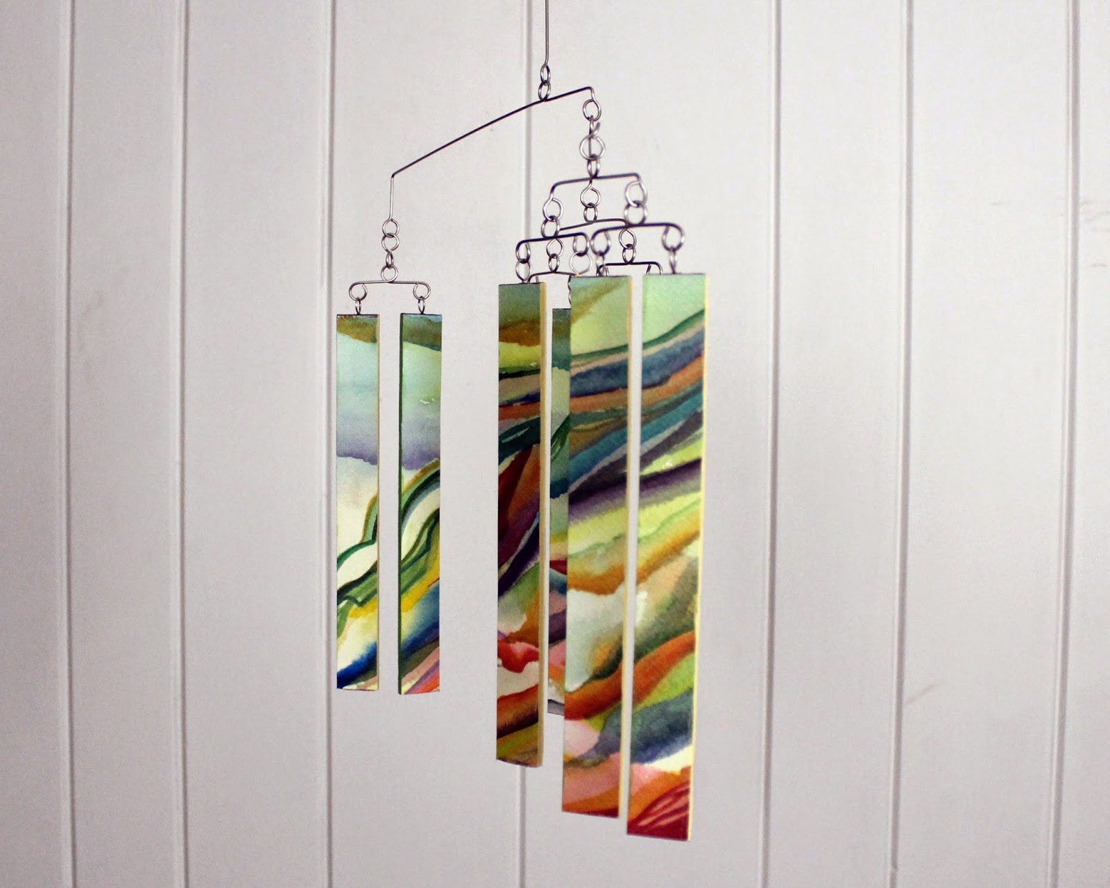 Watercolor Paintings and Mobiles by Carolyn Weir New Moving Paintings