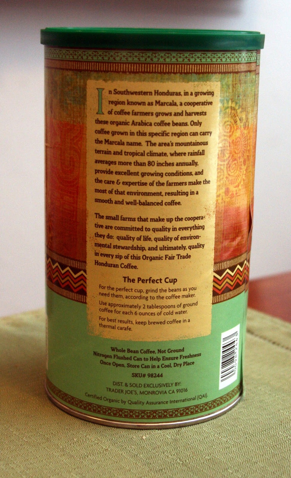 Coffee Quests Trader Joe's Honduran Organic Fair Trade
