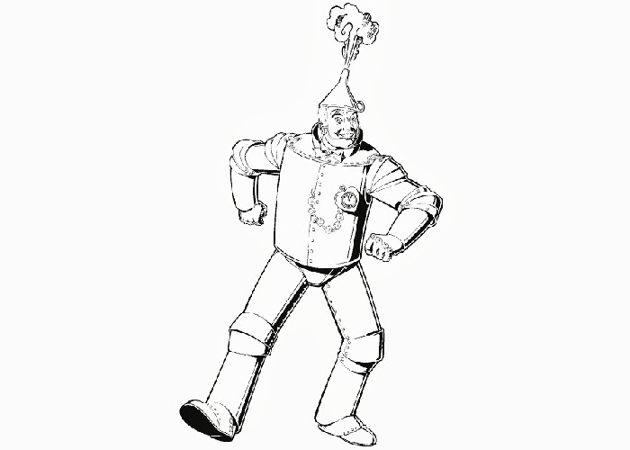 Wizard of Oz tin man coloring pages title=