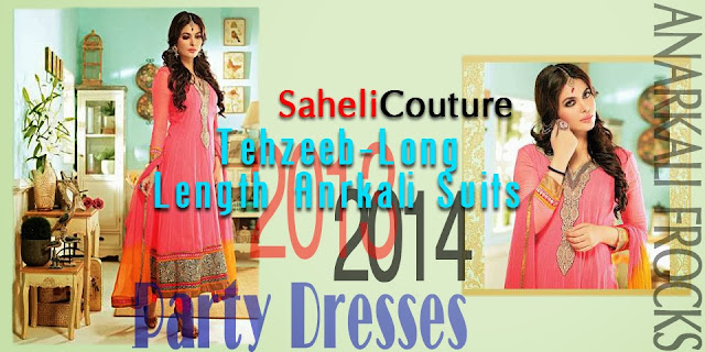 Tehzeeb-Long Length Anarkali Suits 2013-2014 By Saheli Couture - Banner