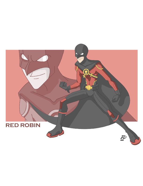 Alain M. Diaz Art Red Robin Character Design
