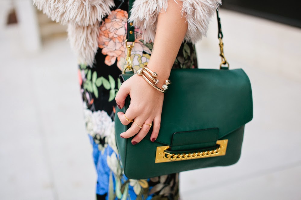 holiday, outfit, dress, keepsake, floral, anthom, french connection, black, boots, blonde, hair, ombre, cute, jewelry, green, bag, dc, blog, style, blogger