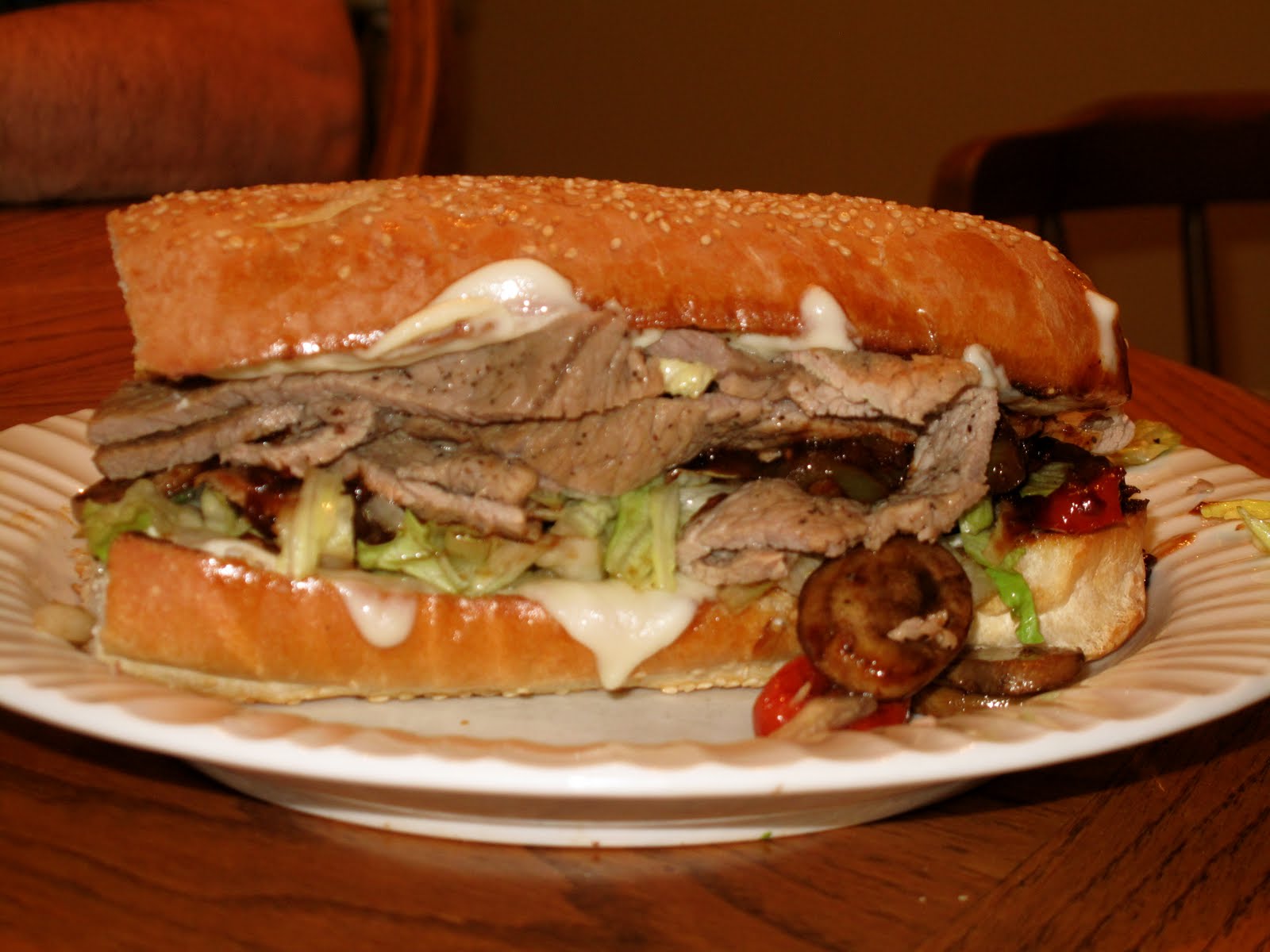 BJ Brinker's Home Cooking Steak & Cheese Sandwiches