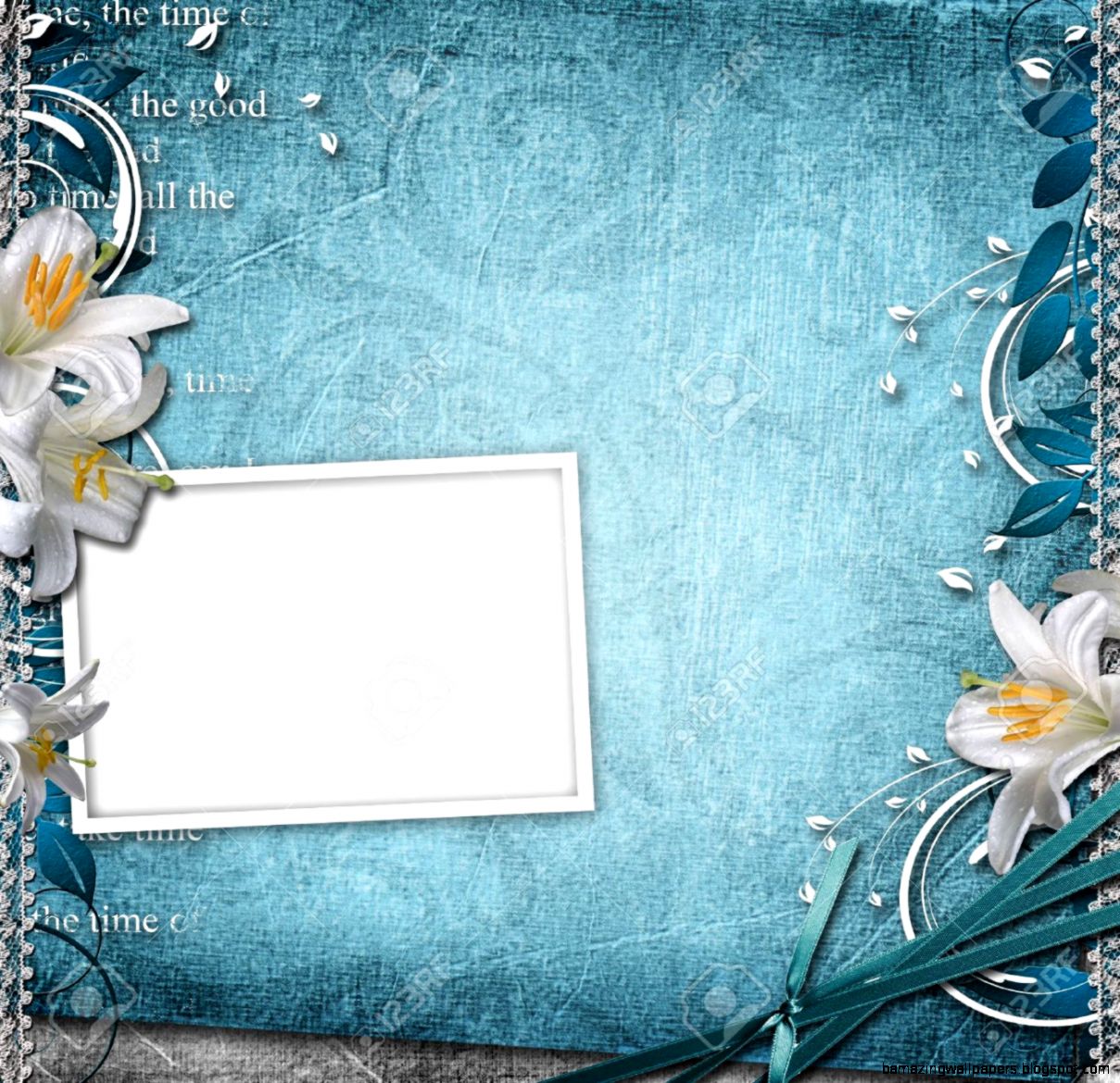 Vintage Fl Background With Frame Stock Photo Picture And Vintage Fl Background With Frame Stock Photo Picture And