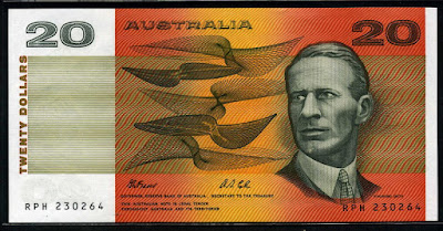 Australian banknotes currency Twenty Dollars money images