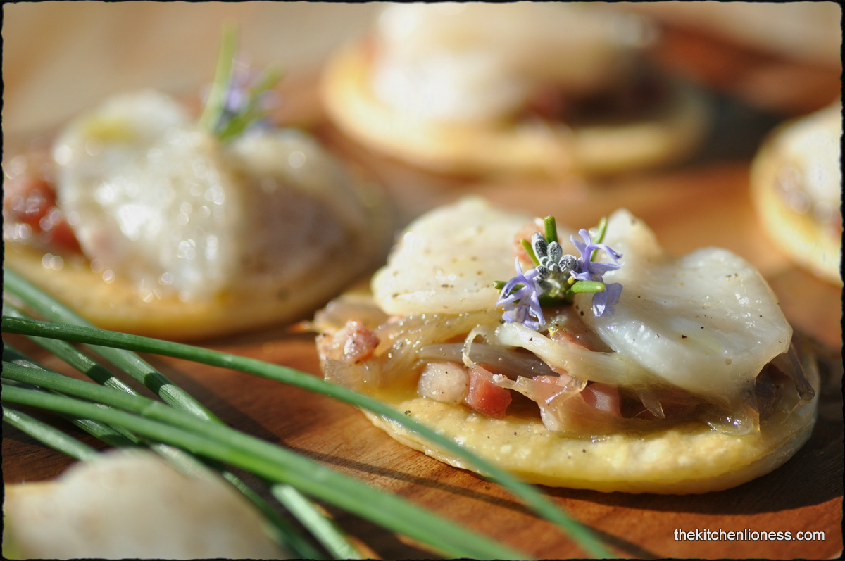 The Kitchen Lioness FFwD Scallop and onion tartes fines