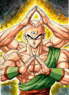 Confira como ficaria o visual de Tenshinhan e Caos caso sivessem