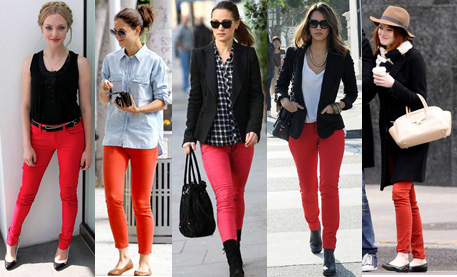 Bright Red Jeans