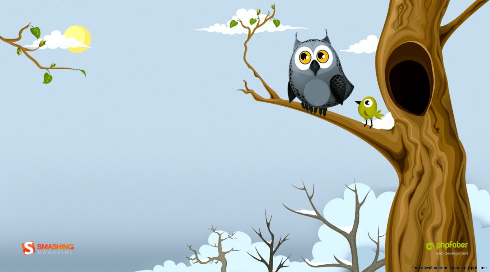 Cartoon Owl Desktop Wallpaper Winter Cartoon Owl Desktop Wallpaper Winter