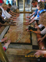 Slab that Jesus of Nazareth was laid on following his crucifixion, Holy Sepulchre Church, Jerusalem