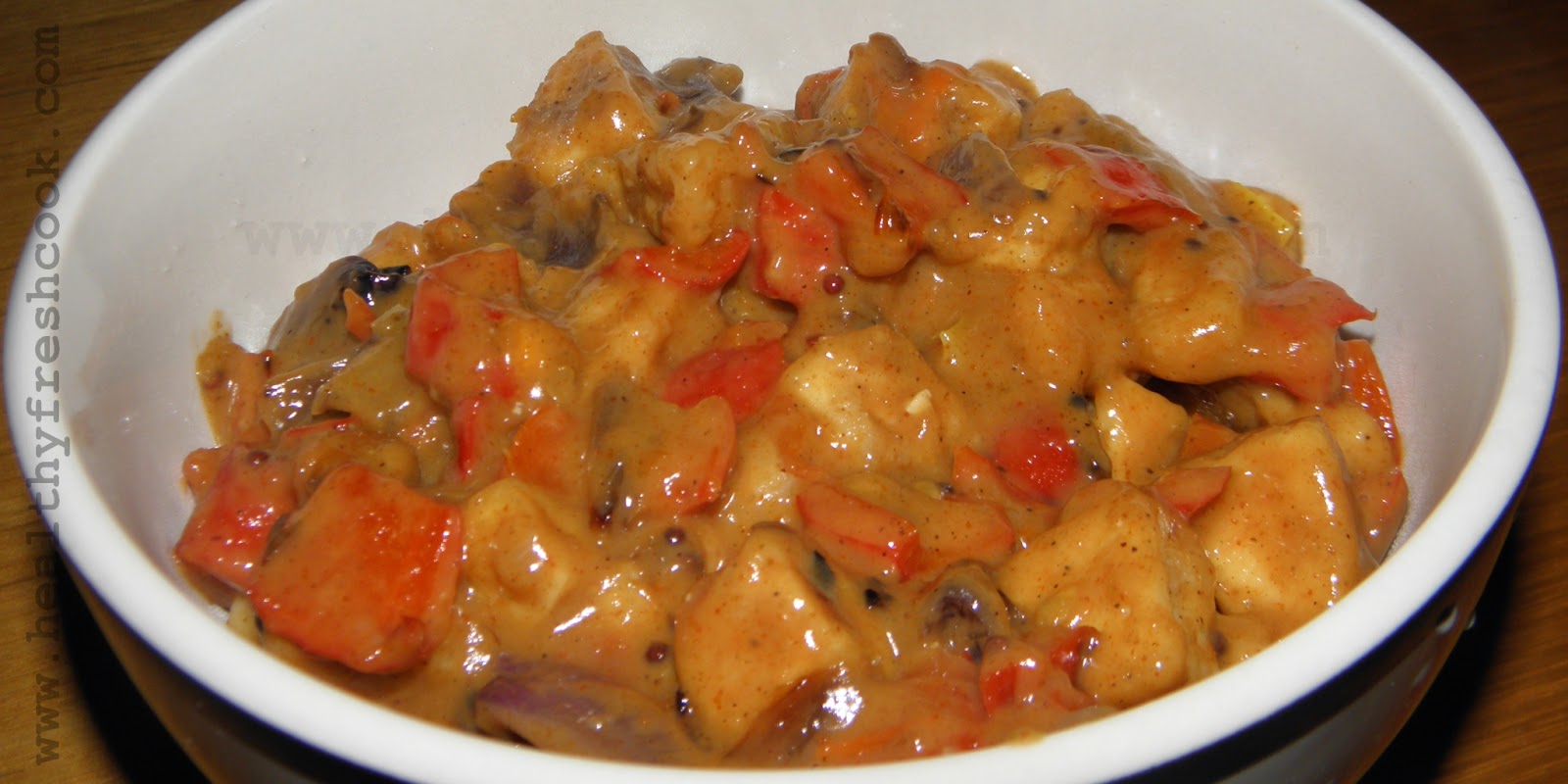 Healthy Fresh Cook Tofu Capsicum Curry