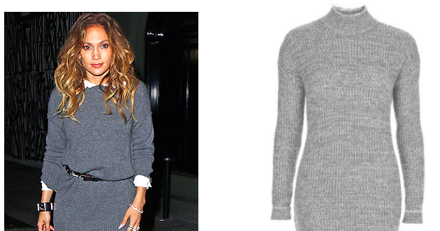 jennifer lopez sweater dress