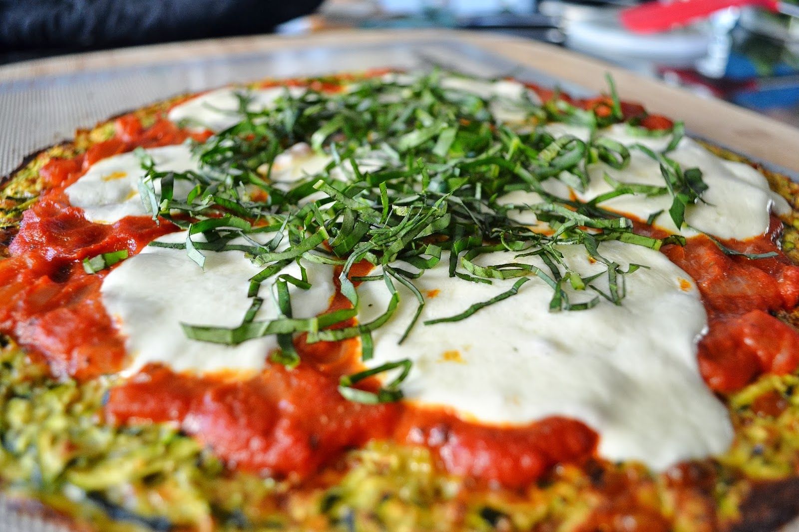 ...with a lil' twist Zucchini Crust Pizza