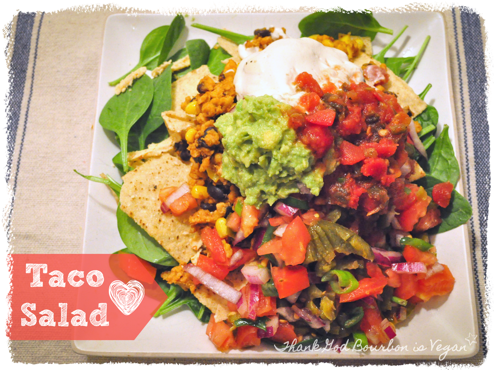 Thank God Bourbon is Vegan Taco Salad