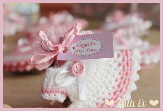 Bebek Elbiseli Bebek Şekerleri ve baby shower Torbası Bebek Elbiseli Bebek Şekerleri ve baby shower Torbası