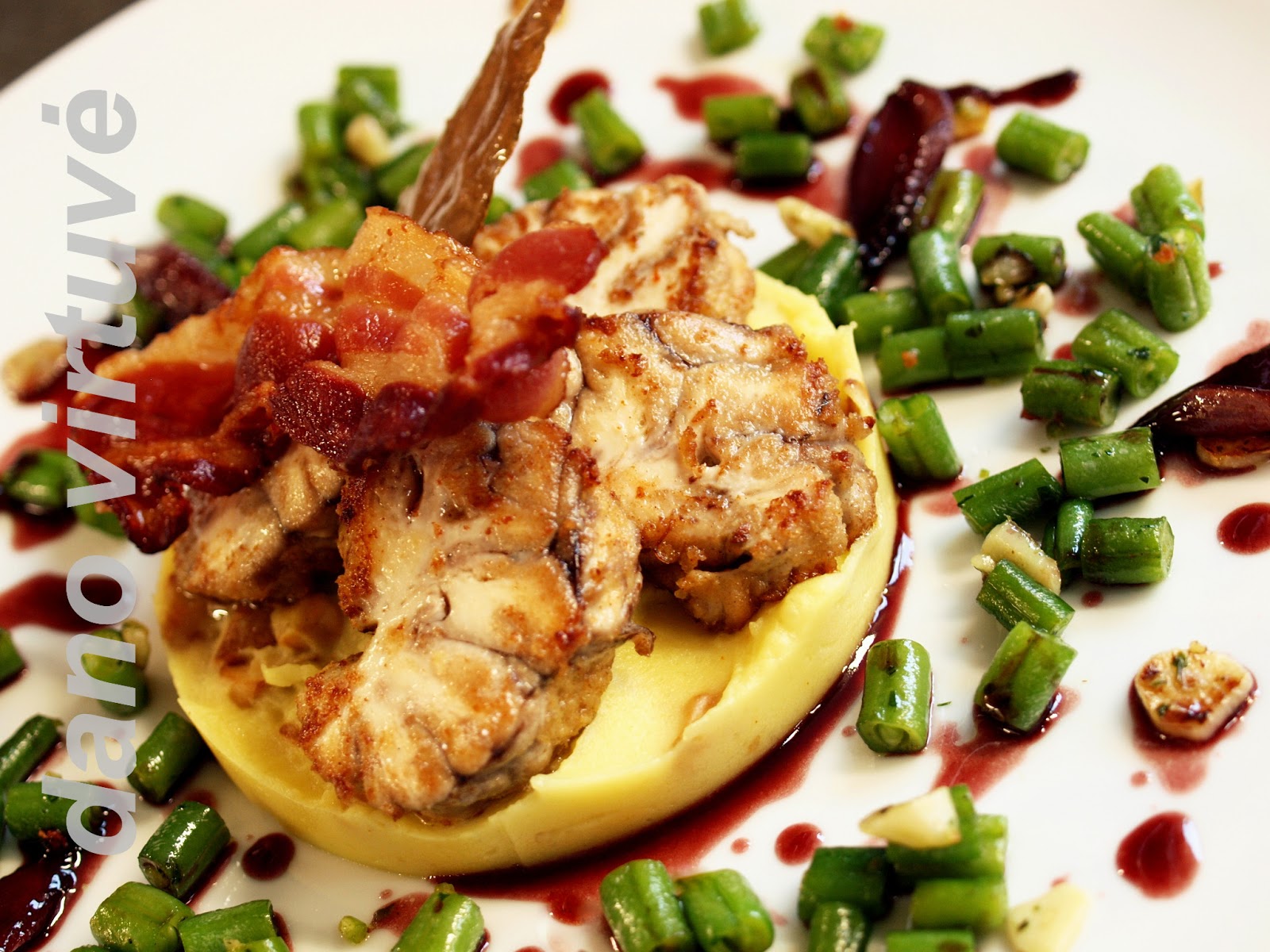 Dano Virtuvė Keptos veršienos smegenėlės (roast veal brains)