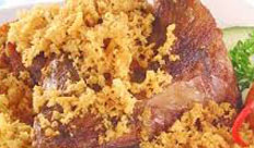 Resep masakan indonesia ayam goreng kremes spesial ala mbok berek, sedap, nikmat, gurih