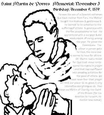 St. Martin De Porres Coloring Page for Children