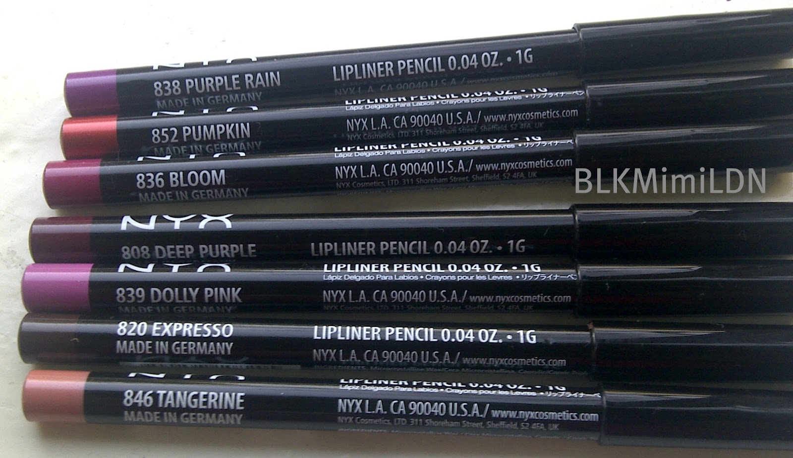 BLKMimiLDN NYX Lip Liners