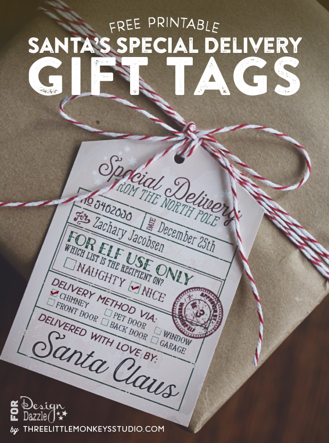 Dashing image for printable gift tages Breathtaking image with printable gift tages